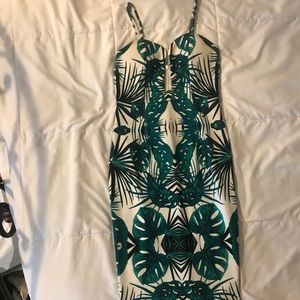 Palm print dress